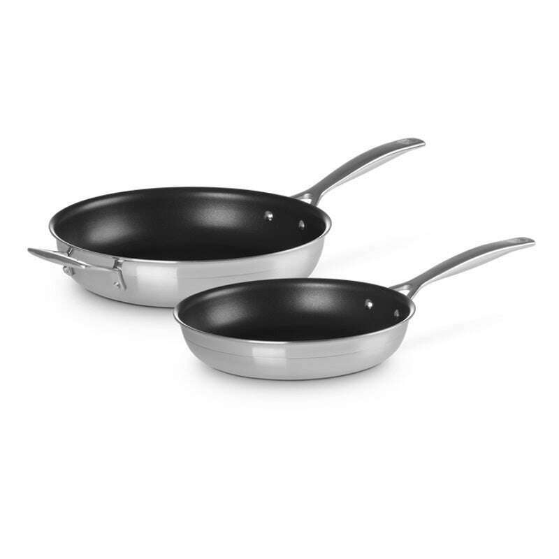 3-ply Stainless Steel Frying Pan 2 Piece Set 24/28cm