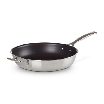 3-ply Stainless Steel Non-Stick Fry Pan w/ Helper Handle