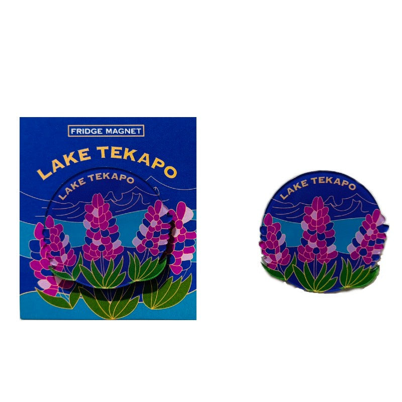 Acrylic Magnet - Lake Tekapo Lupine