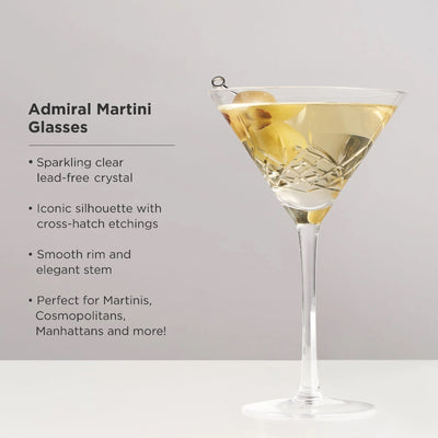 Admiral Martini Glasses Set of 2