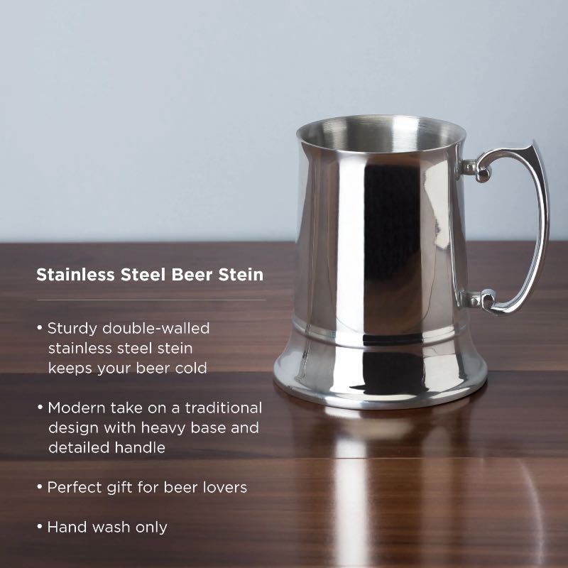 Admiral Stainless Steel Beer Stein