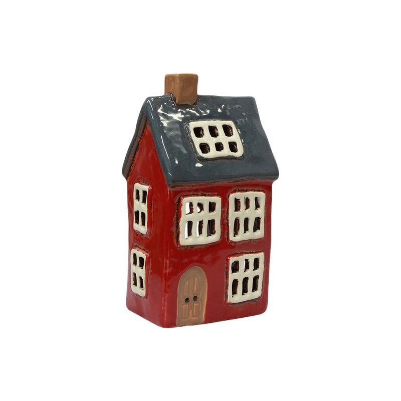 Alsace Tea Light House Navy Roof