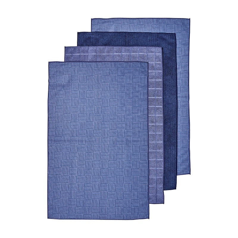 Benson Blue Microfibre Kitchen Towel 4 Pack