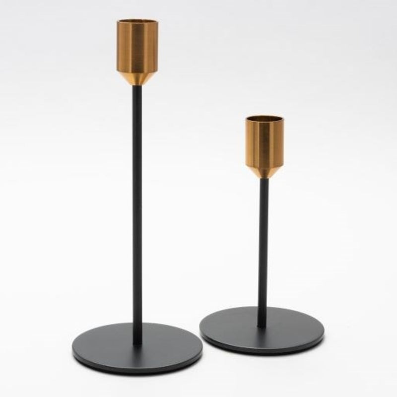 Candlestick Black & Gold Medium