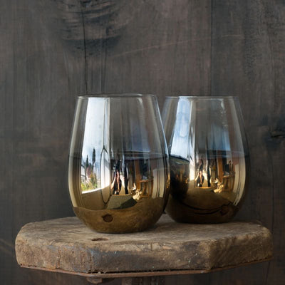 Cariso Gold Stemless Glasses Set of 4