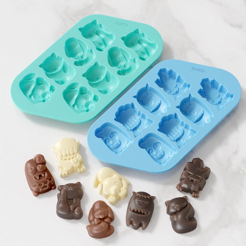 Chocolate Cat Dog & Monster Mold Set of 2