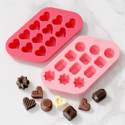 Chocolate Heart & Gem Mold Set of 2