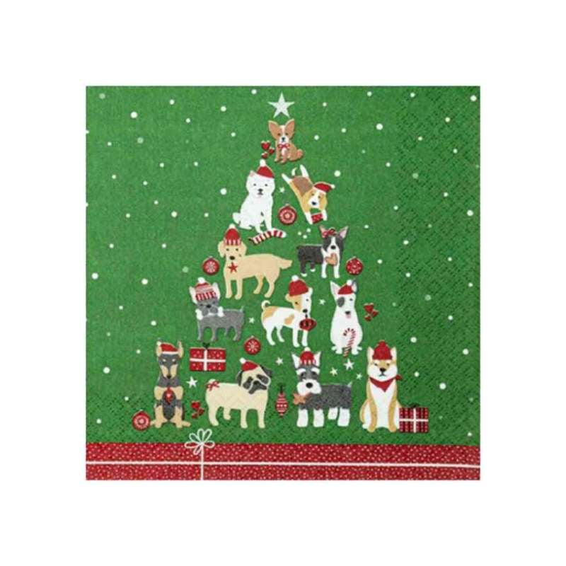 Christmas Napkins Dogs 20 Pack