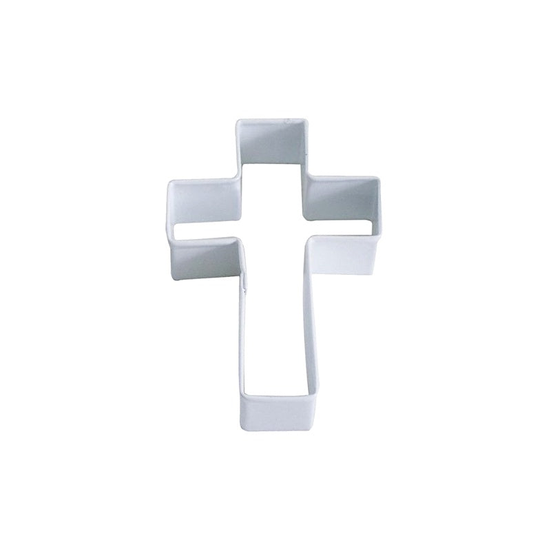 Cross Cookie Cutter 10cm White