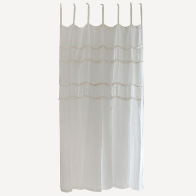 Curtain Ruffles Linen White