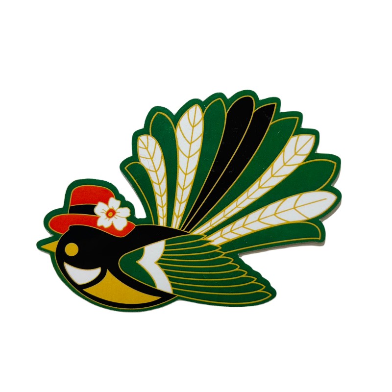 Cut Off Sticker Red Hat Fantail