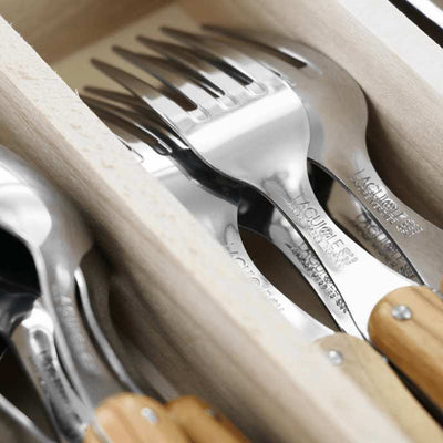 Cutlery Set 24 Piece Olive Wood