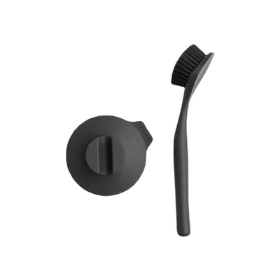 Dish Brush With Suction Holder Dark Grey