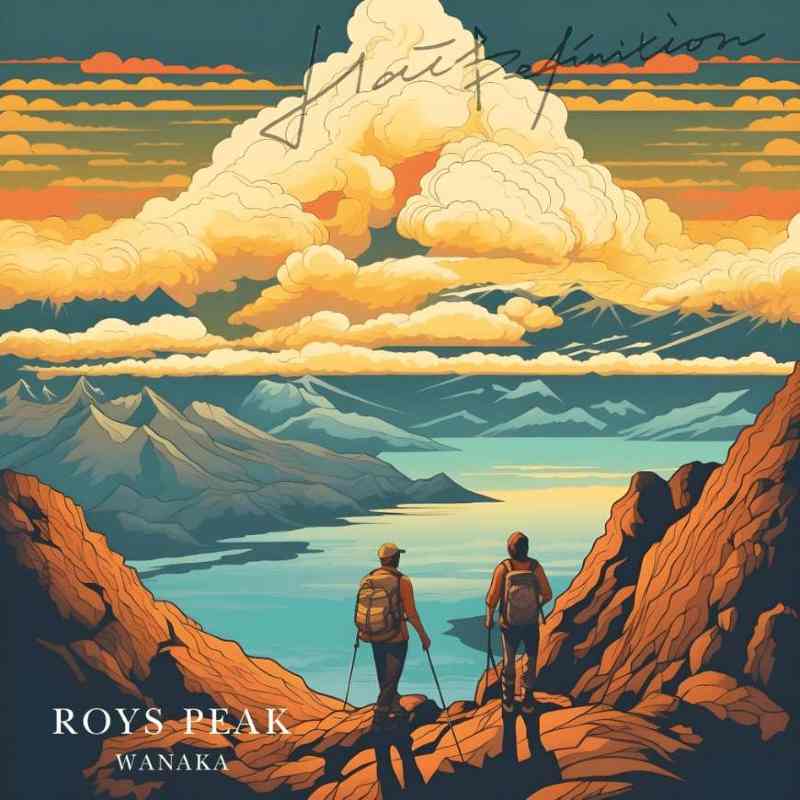 Double Sided Print Wanaka Hiking Roys Peak