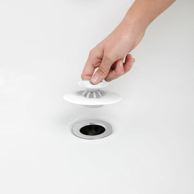 Drain Stop & Hair Catcher Flex White