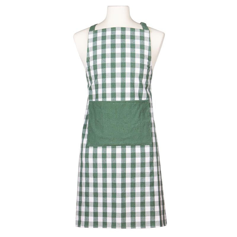 Eco Gingham Green Apron