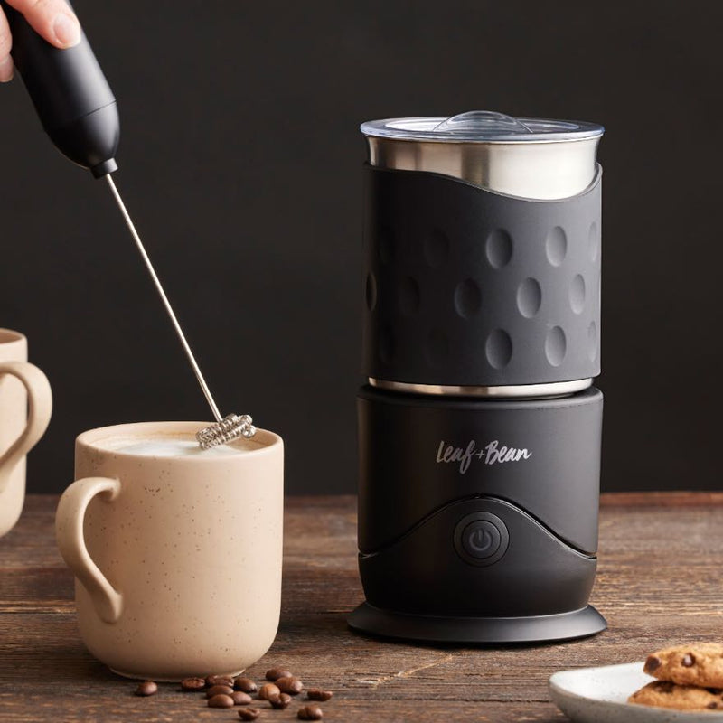 Electric Milk Frother & Warmer Matte Black 380ml