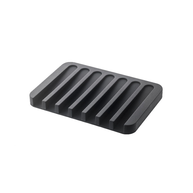 Flow Silicone Soap Tray Black