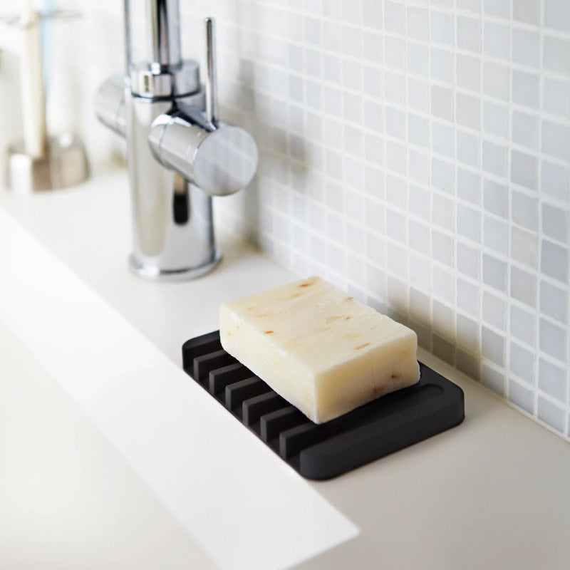 Flow Silicone Soap Tray Black