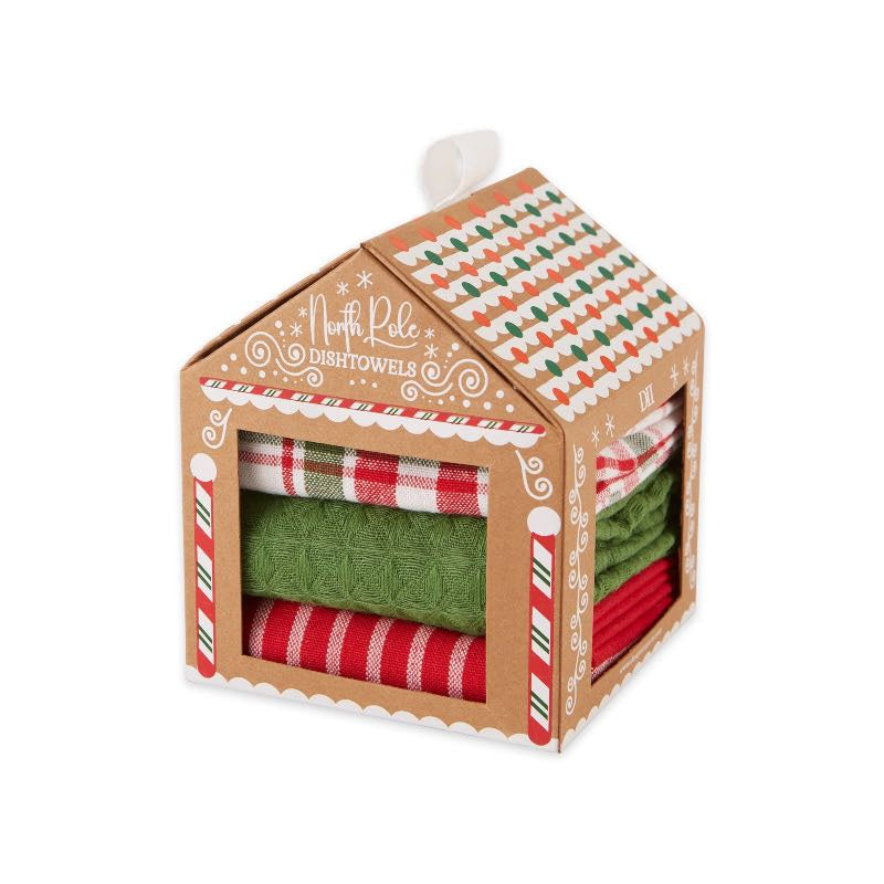 Gingerbread House Dishtowels / Set of 3