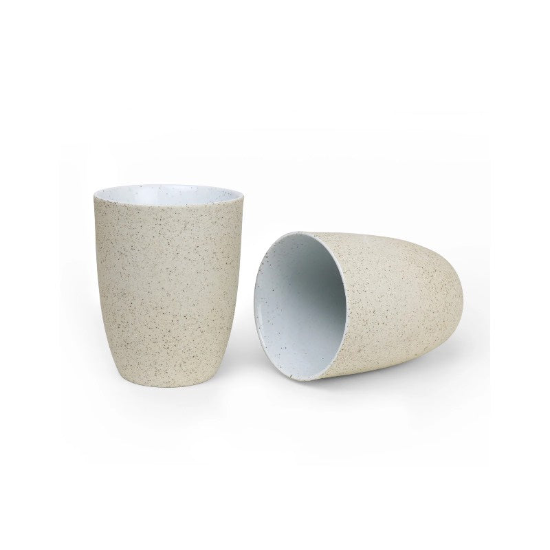 Granite Collection-Latte Coffee Cups White set of 2