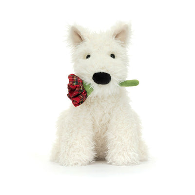 Munro Dog Holding Rose