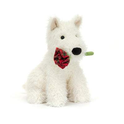 Munro Dog Holding Rose