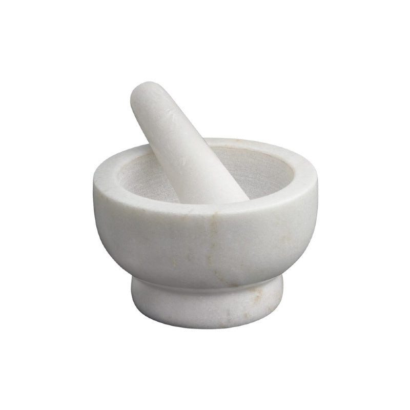 Marble Footed Mortar & Pestle White