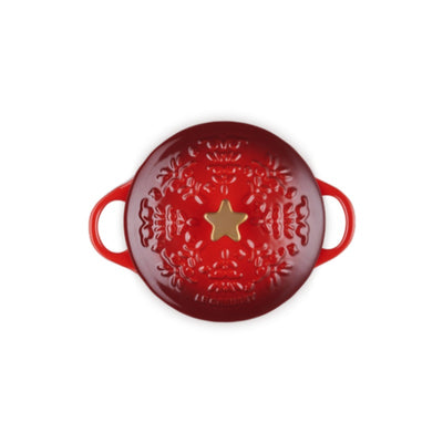 Mini Cocotte Star Knob 14cm Cerise