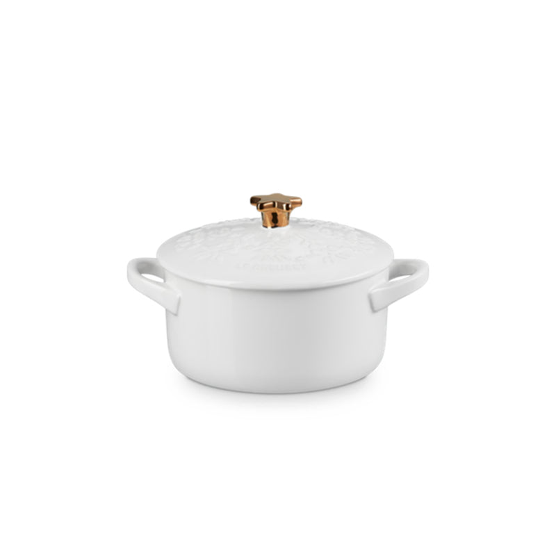 Mini Cocotte Star Knob 14cm White