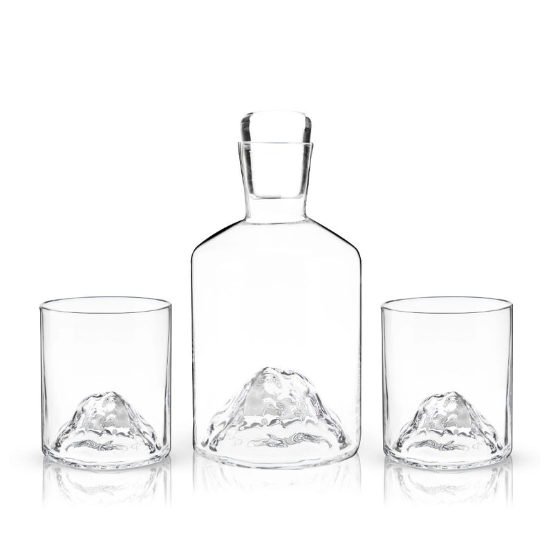 Mountain Decanter and Tumblers