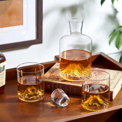 Mountain Decanter and Tumblers