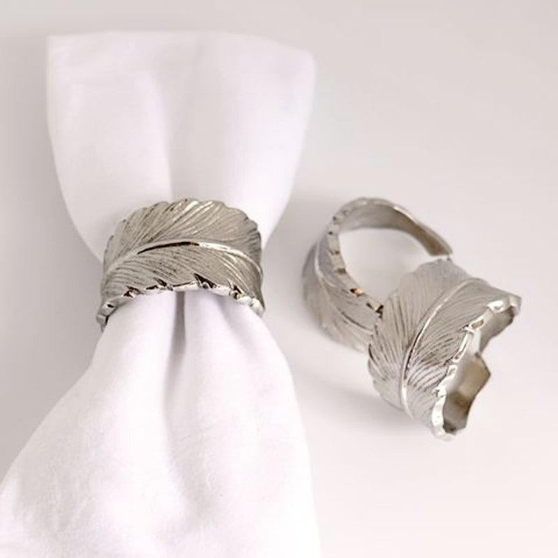 Napkin Ring Feather Silver