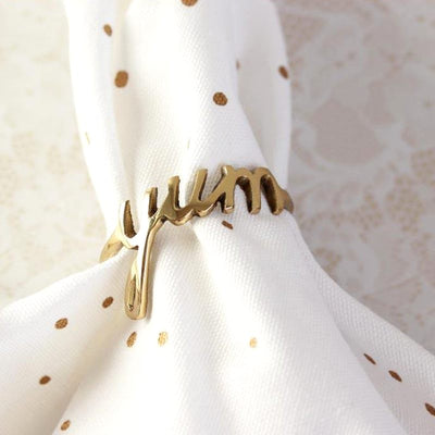 Napkin Rings Yum Gold