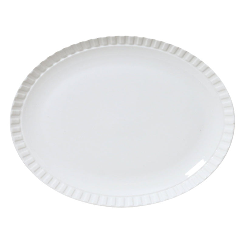 Oval Platter Merchant White 30cm x 24cm x 2.5cm