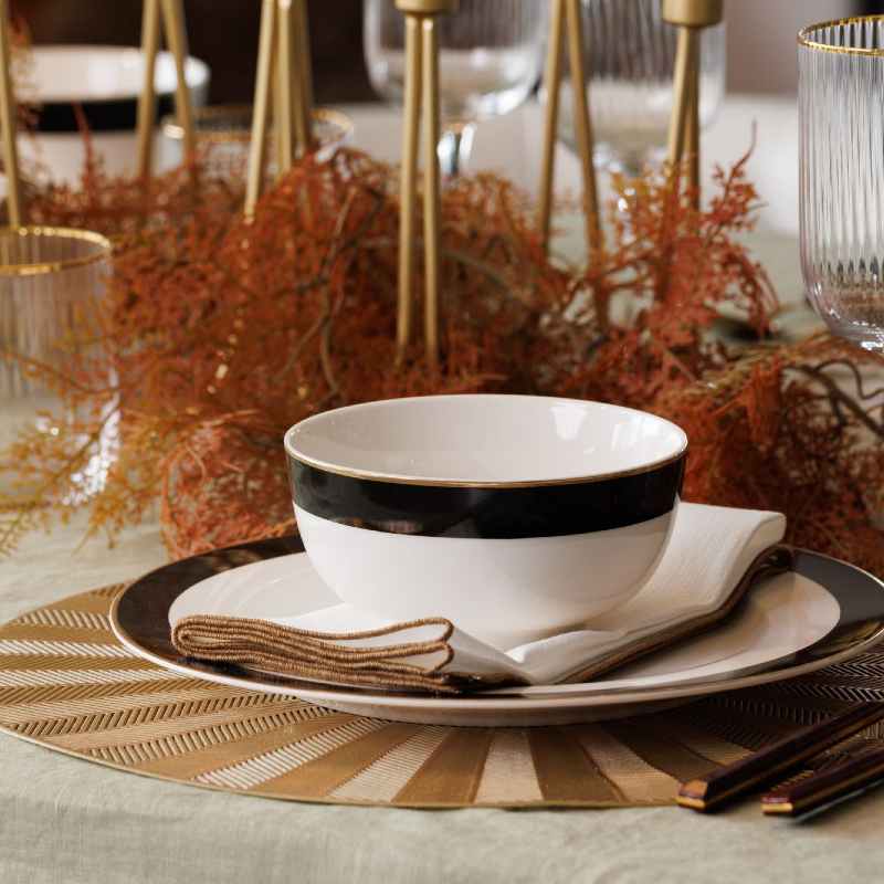 Placemat Round Gold Set 4 Piece