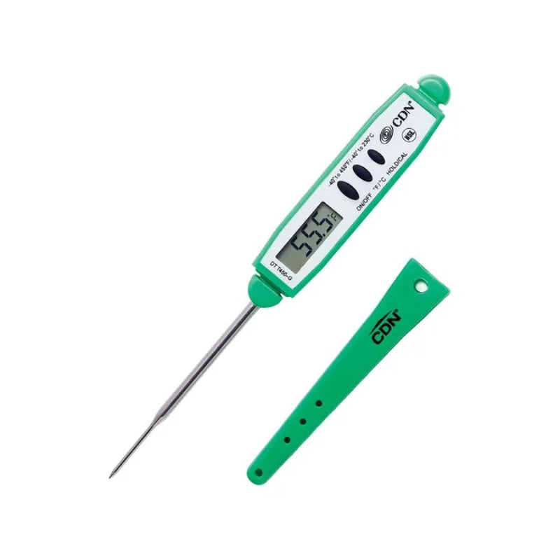 Proaccurate Digital Thermometer Thin Tip Field Calibratable Green