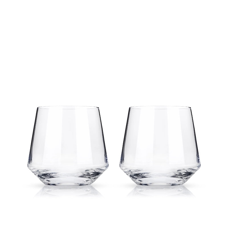 Raye Angled Crystal Cocktail Tumblers Set of 2