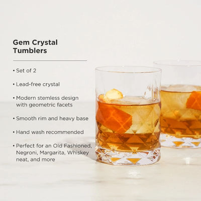 Raye Gem Crystal Tumblers