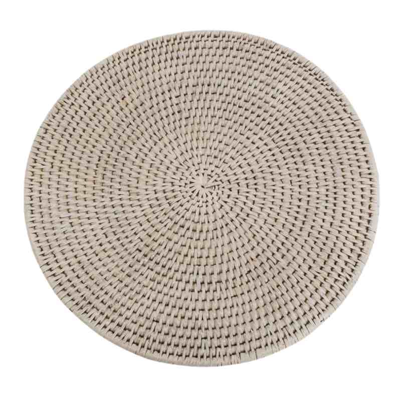 Round Placemat Geneva Whitewash