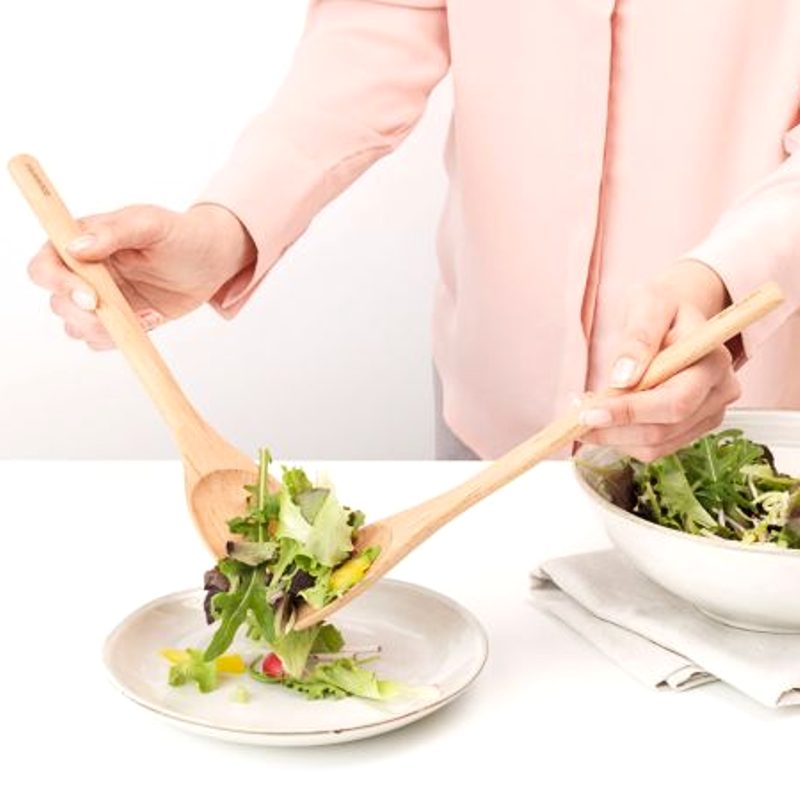 Salad Servers Set 2 Wooden