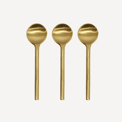 Salt Spoon Brass Large 3 Pack