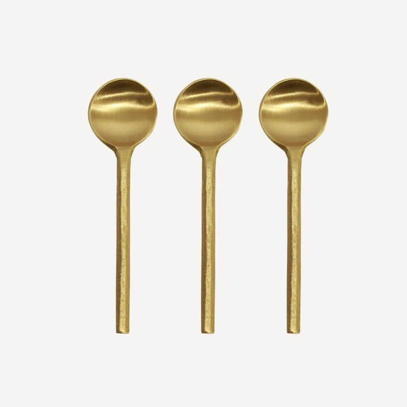 Salt Spoon Brass Large 3 Pack