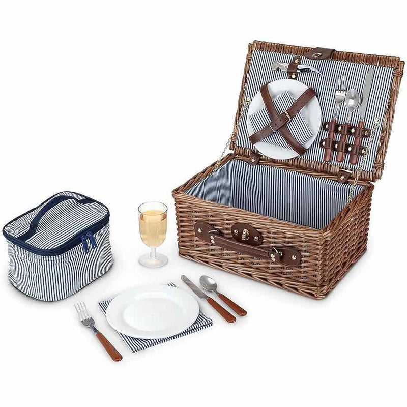 Seaside Newport Wicker Picnic Basket