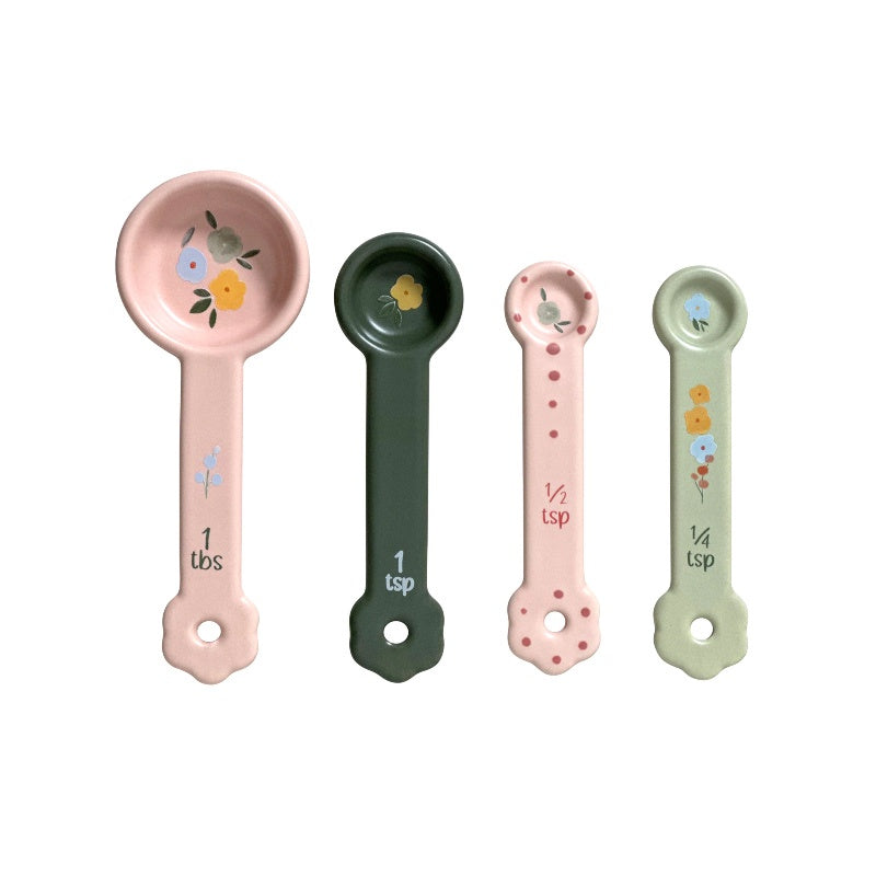 Set of 4 Measuring Spoons Flower Market