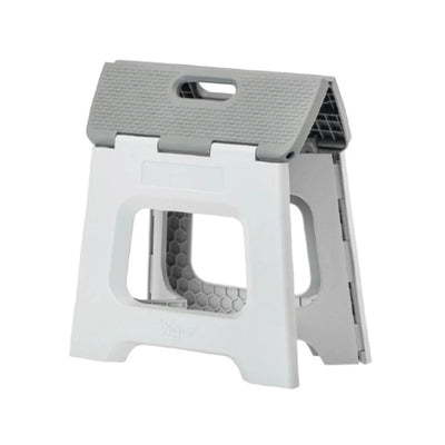 Step Stool Compact Foldable Grey 27cm