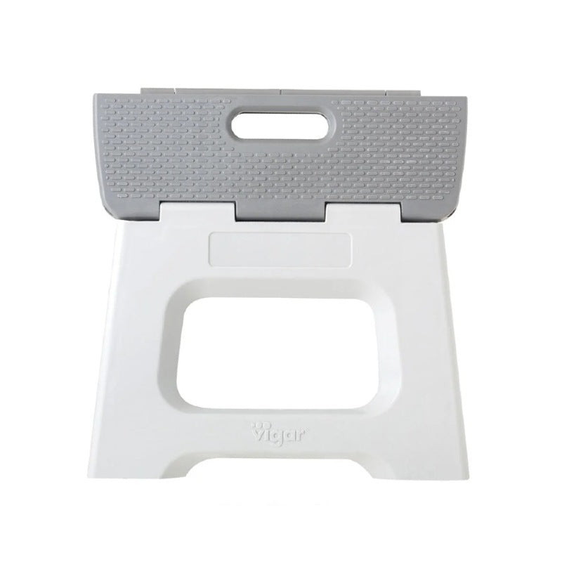 Step Stool Compact Foldable Grey 23cm