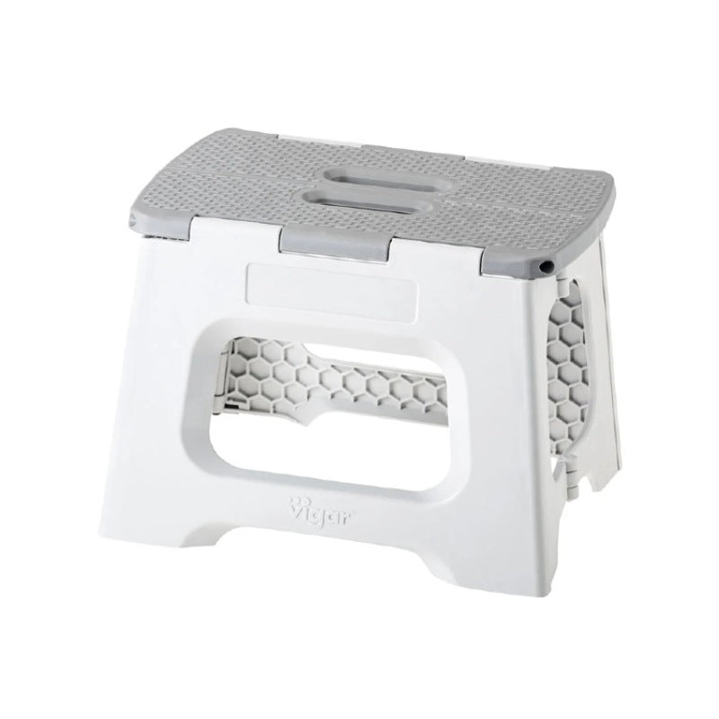 Step Stool Compact Foldable Grey 23cm