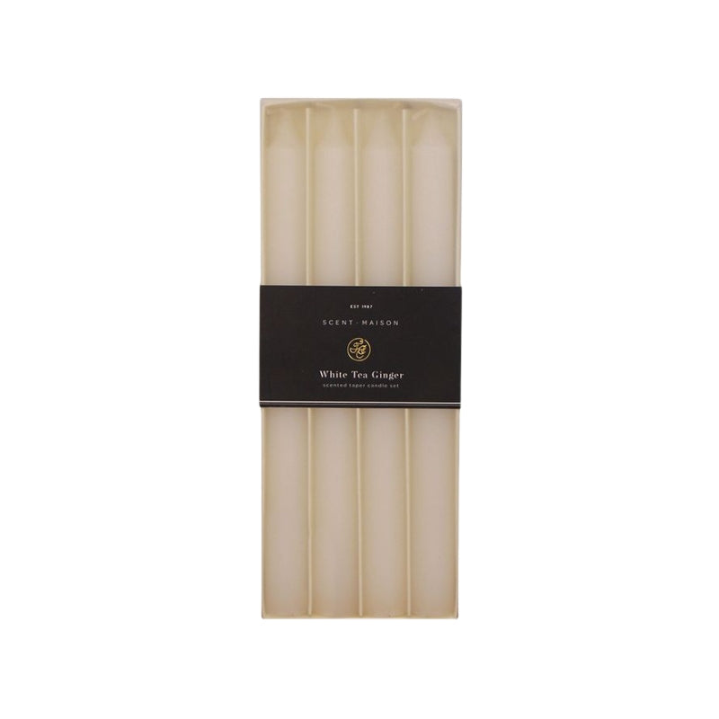 Taper Candle Maison 4 Pack White Tea Ginger