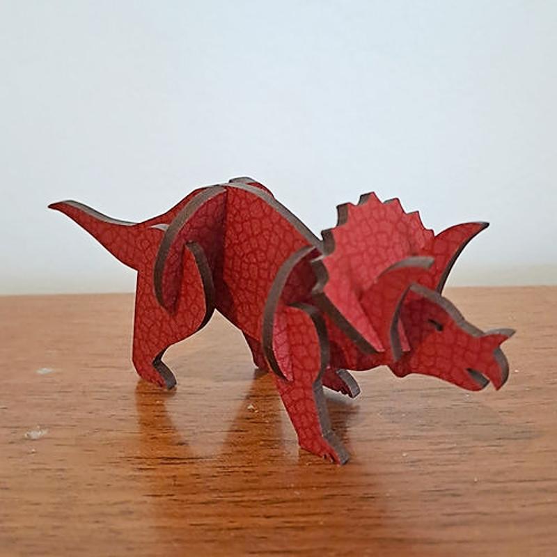 Triceratops Flatpack A5 Red